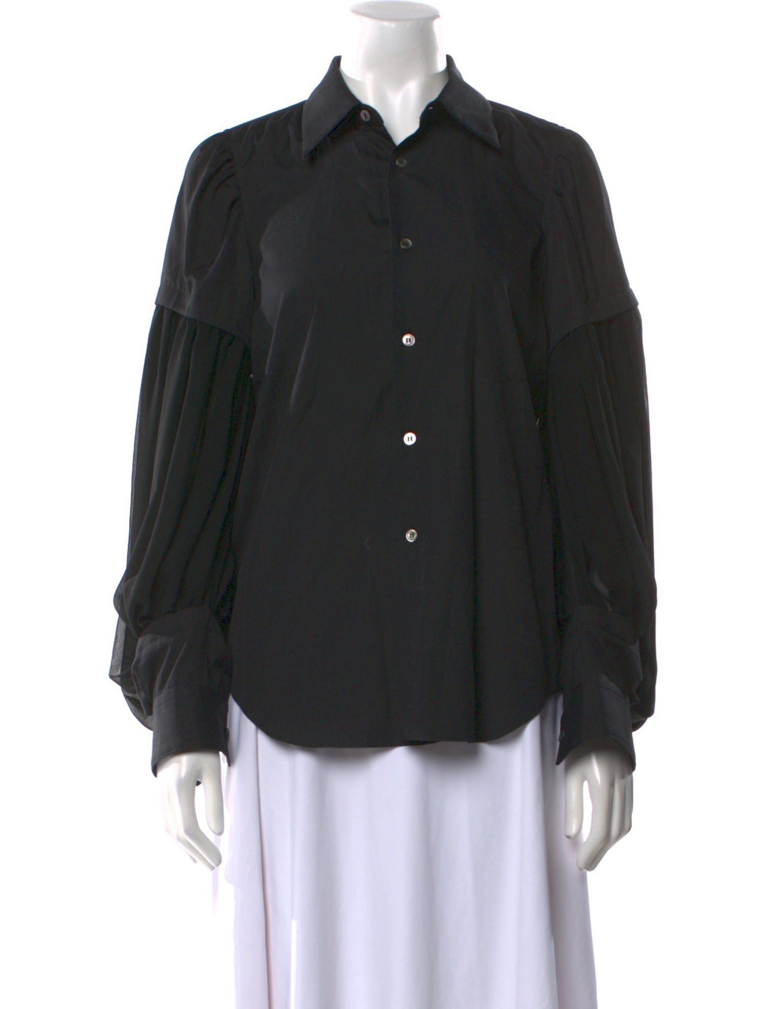 Comme des Garçons Long Sleeve Button-Up Top