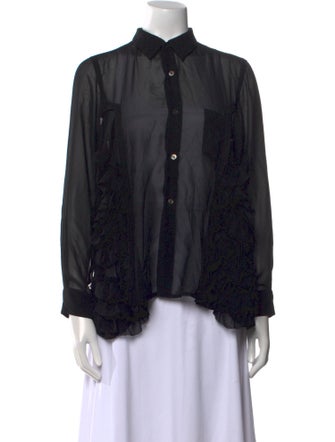Comme des Garçons Long Sleeve Button-Up Top