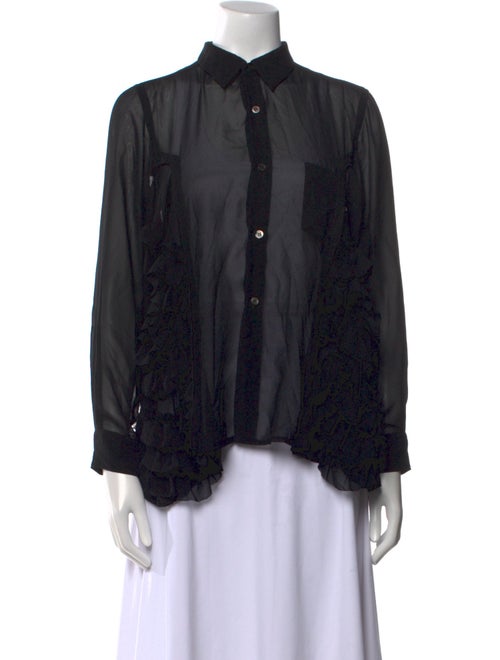 Comme des Garçons Long Sleeve Button-Up Top