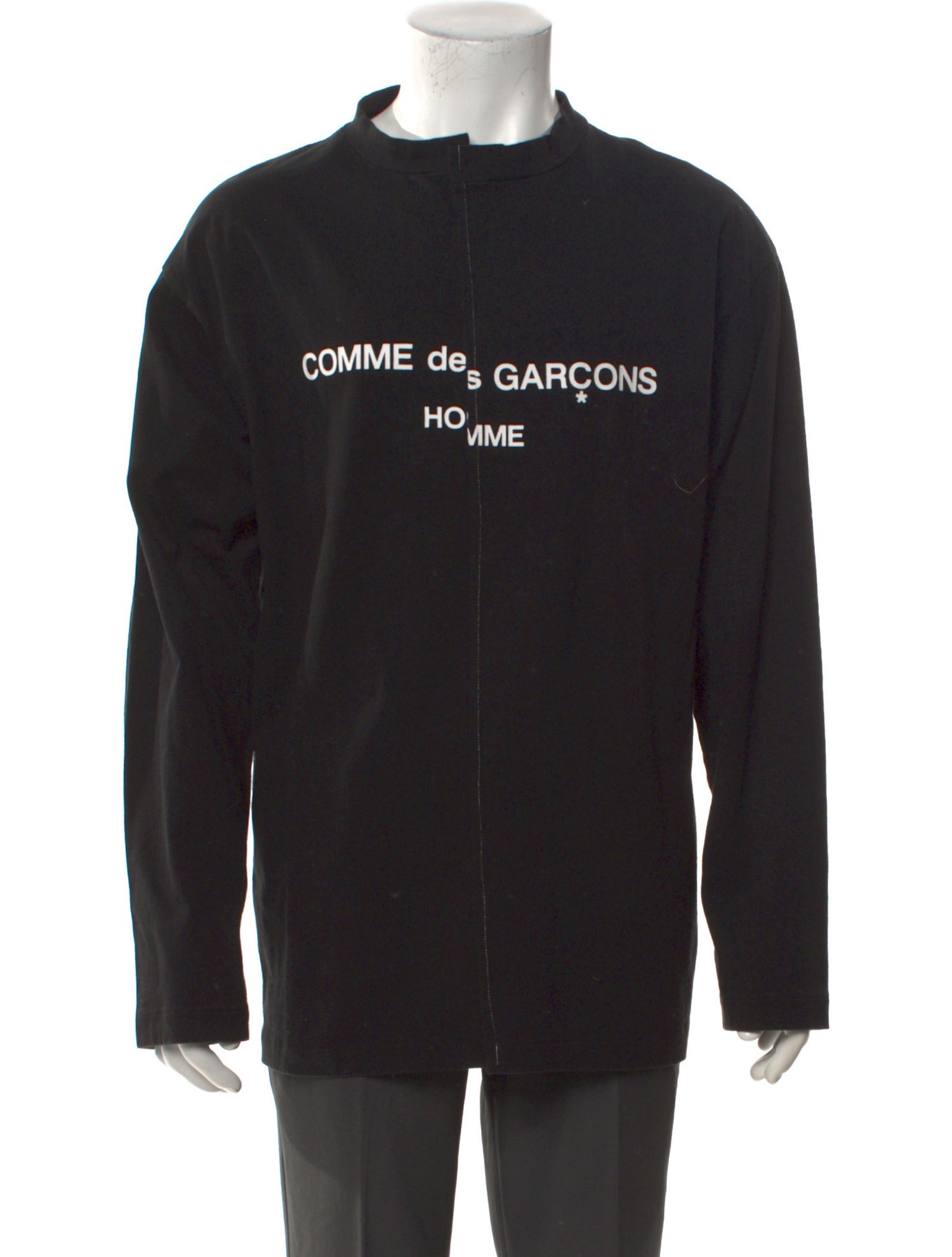Comme des Garçons Homme Graphic Print Crew Neck Henley