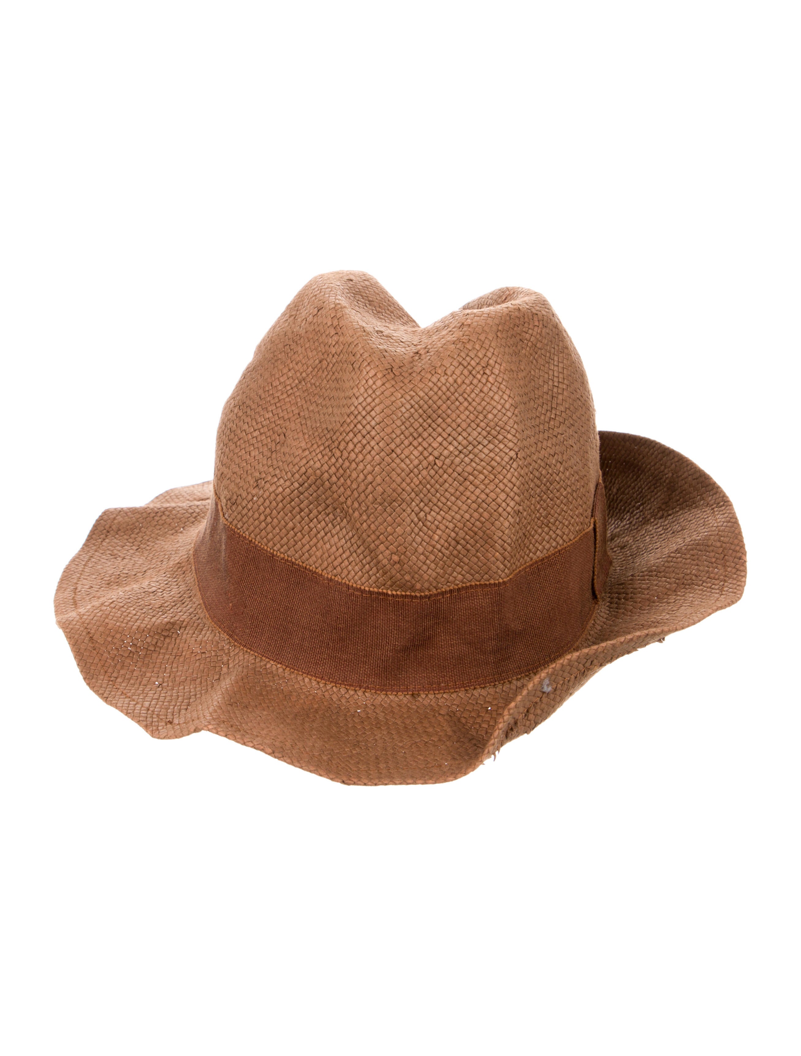 Comme des Garçons SHIRT Paper Brown Pattern Print Fedora Hat
