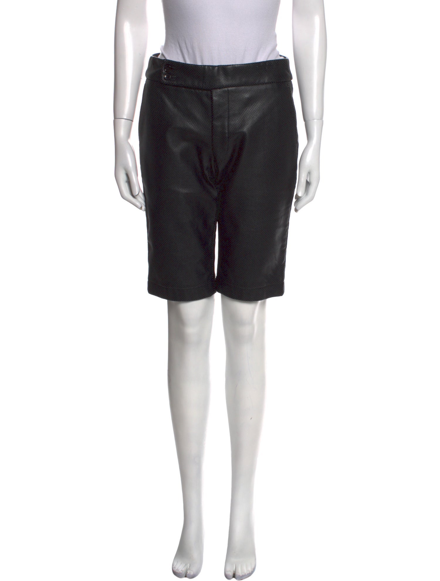 Comme des Garçons Faux Leather Knee-Length Shorts