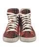 Comme des Garçons Canvas Plaid Print Sneakers