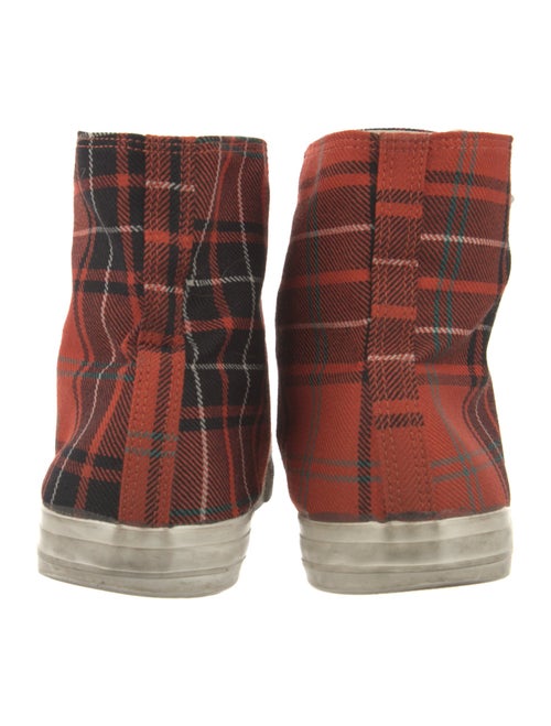 Comme des Garçons Canvas Plaid Print Sneakers