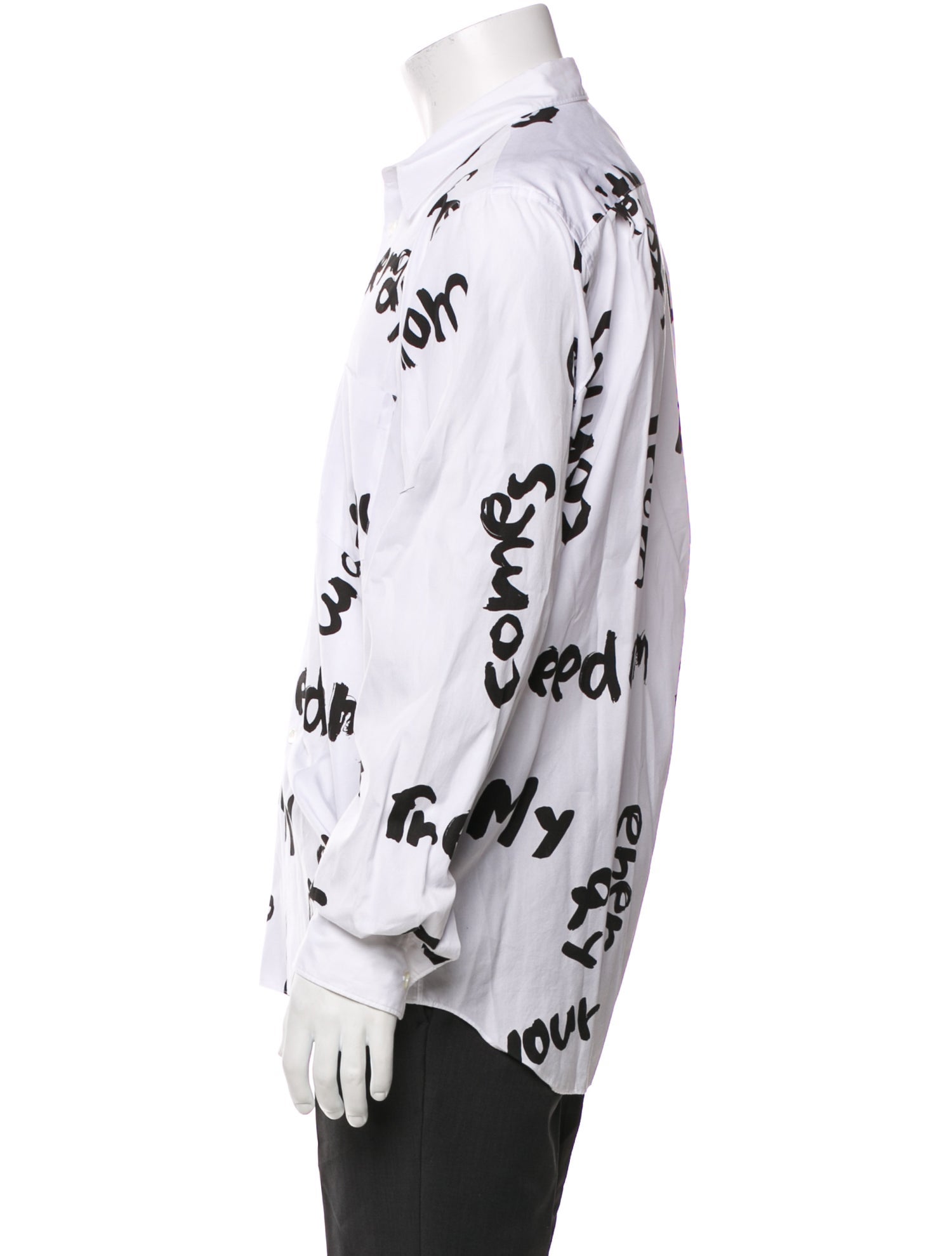 Comme des Garçons Homme Plus Printed Long Sleeve Dress Shirt
