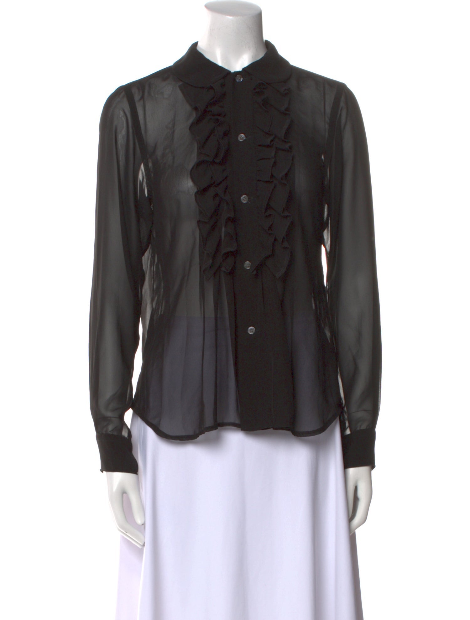 Comme des Garçons Long Sleeve Button-Up Top