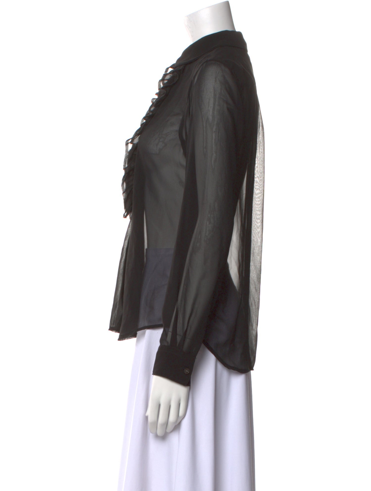 Comme des Garçons Long Sleeve Button-Up Top