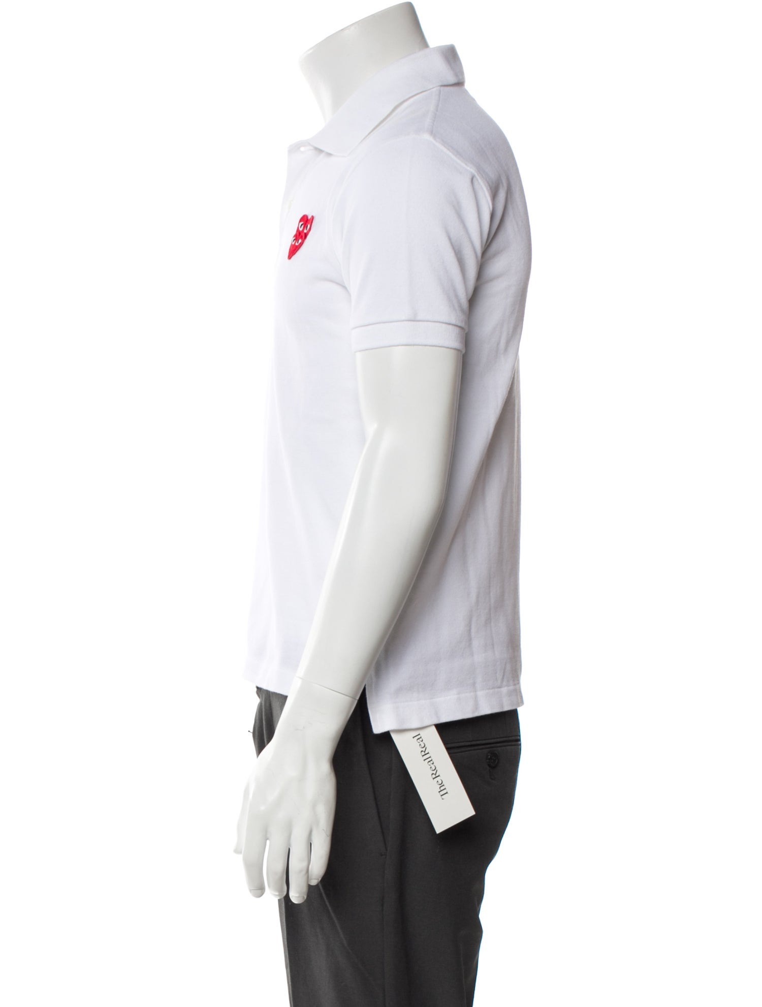 Comme des Garçons Play Collar Short Sleeve Polo Shirt