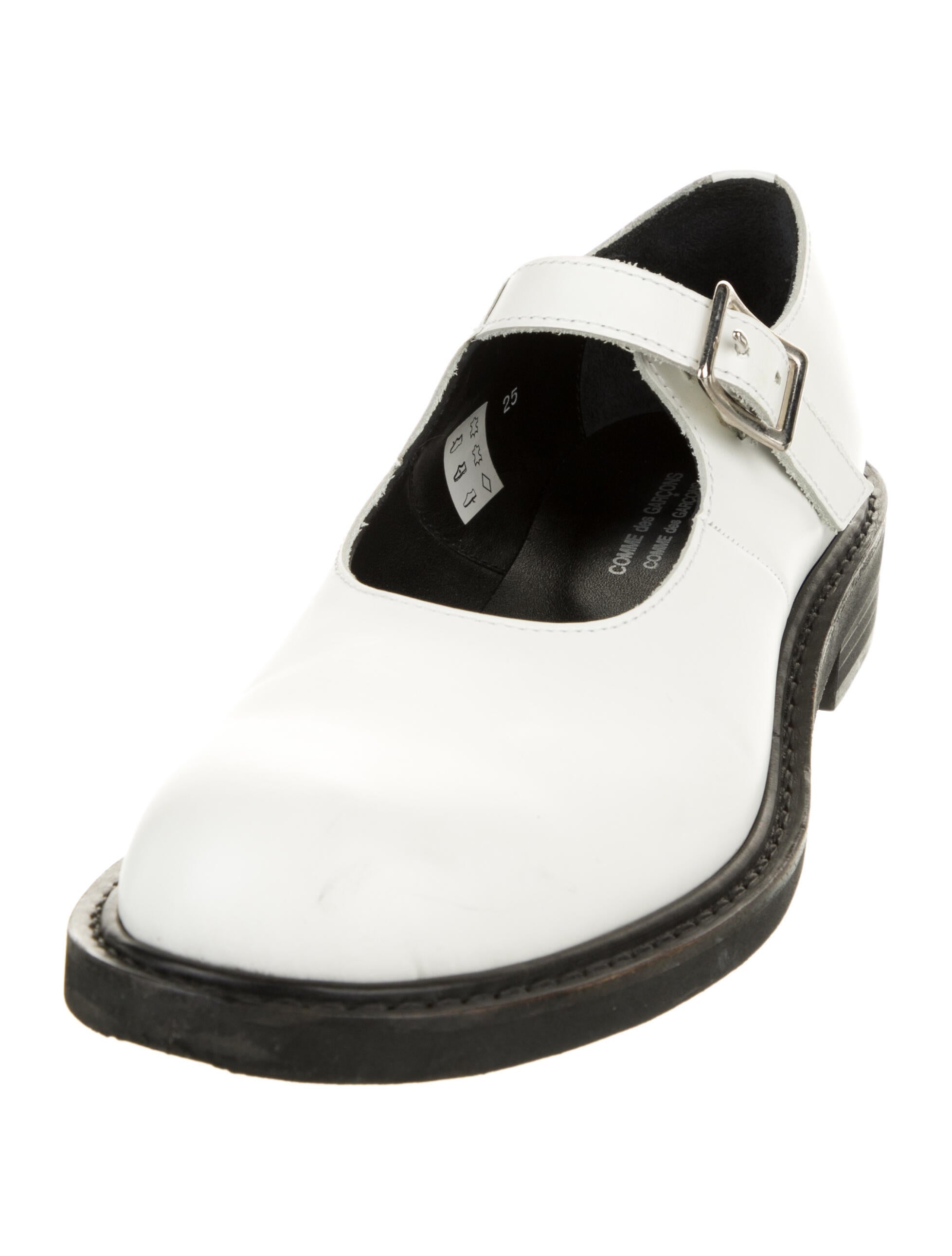 Comme des Garçons Leather Mary Jane Flats