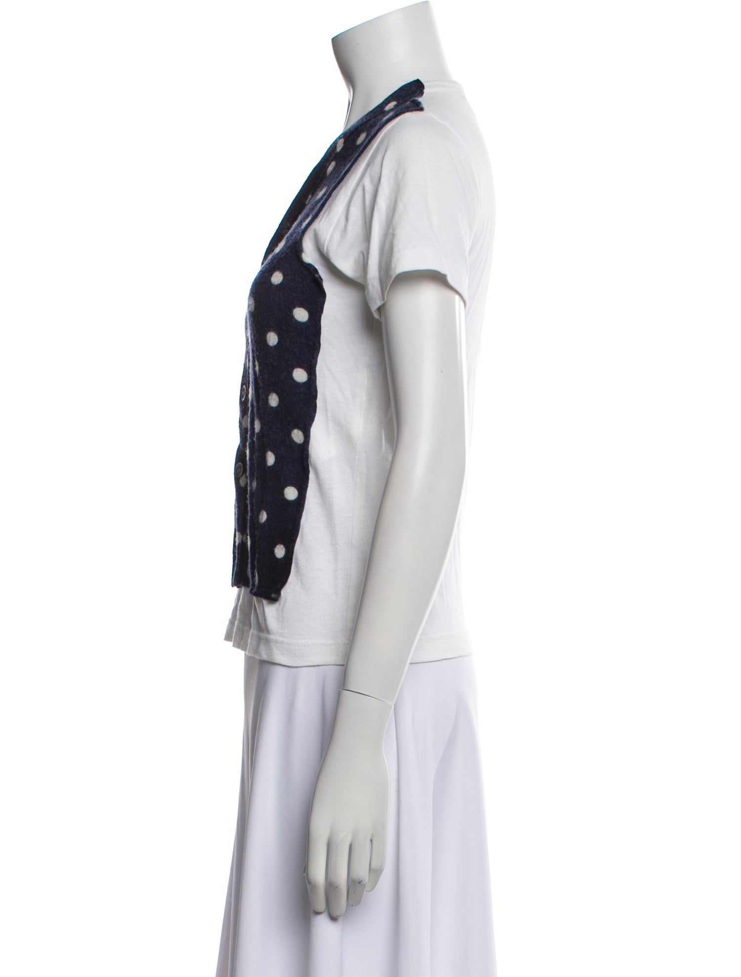 Comme des Garçons Comme des Garçons Polka Dot Print V-Neck Polo