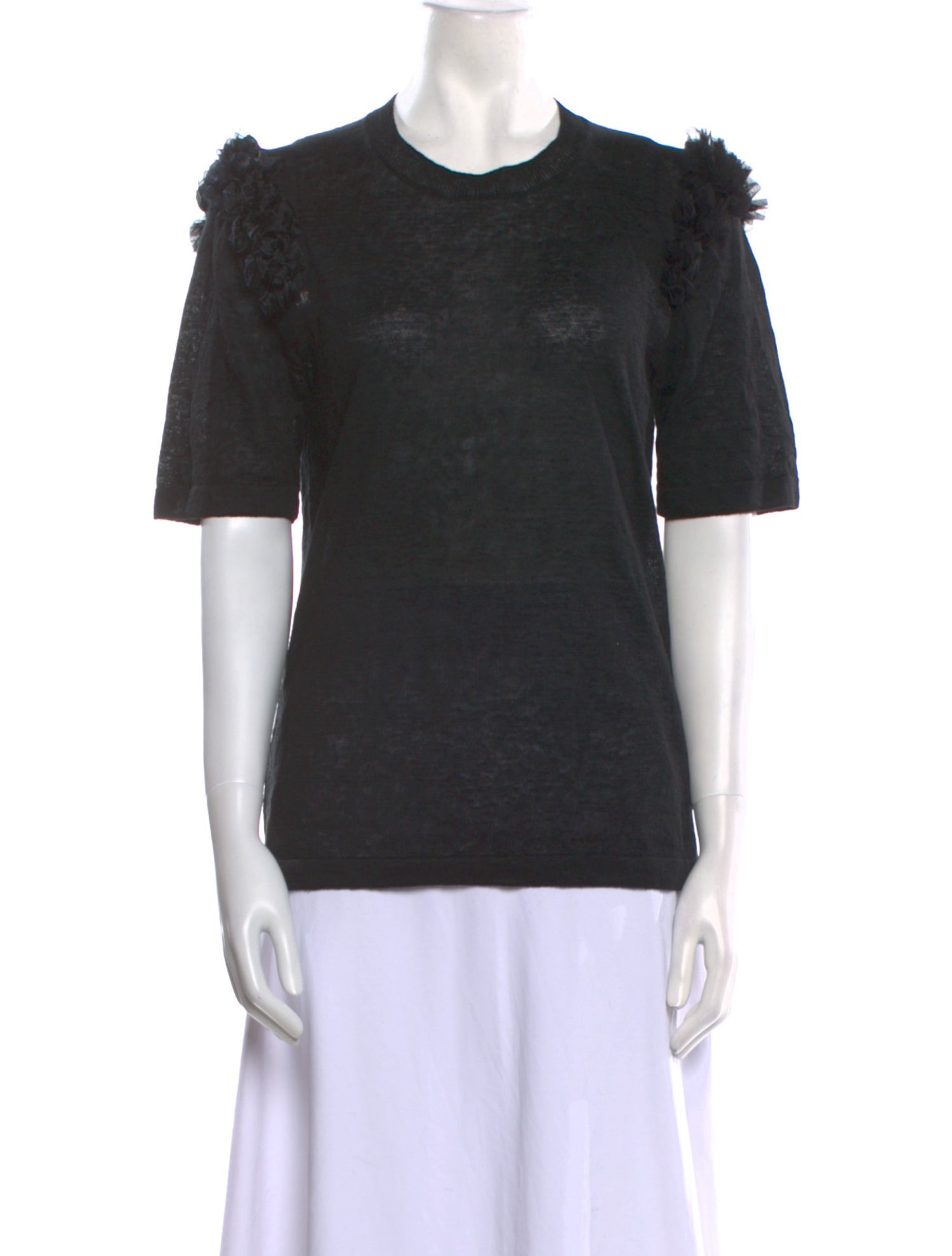 Comme des Garçons Comme des Garçons Linen Scoop Neck Sweater