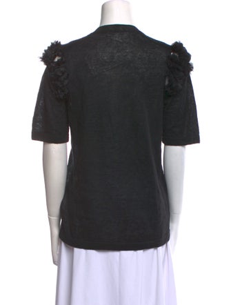 Comme des Garçons Comme des Garçons Linen Scoop Neck Sweater