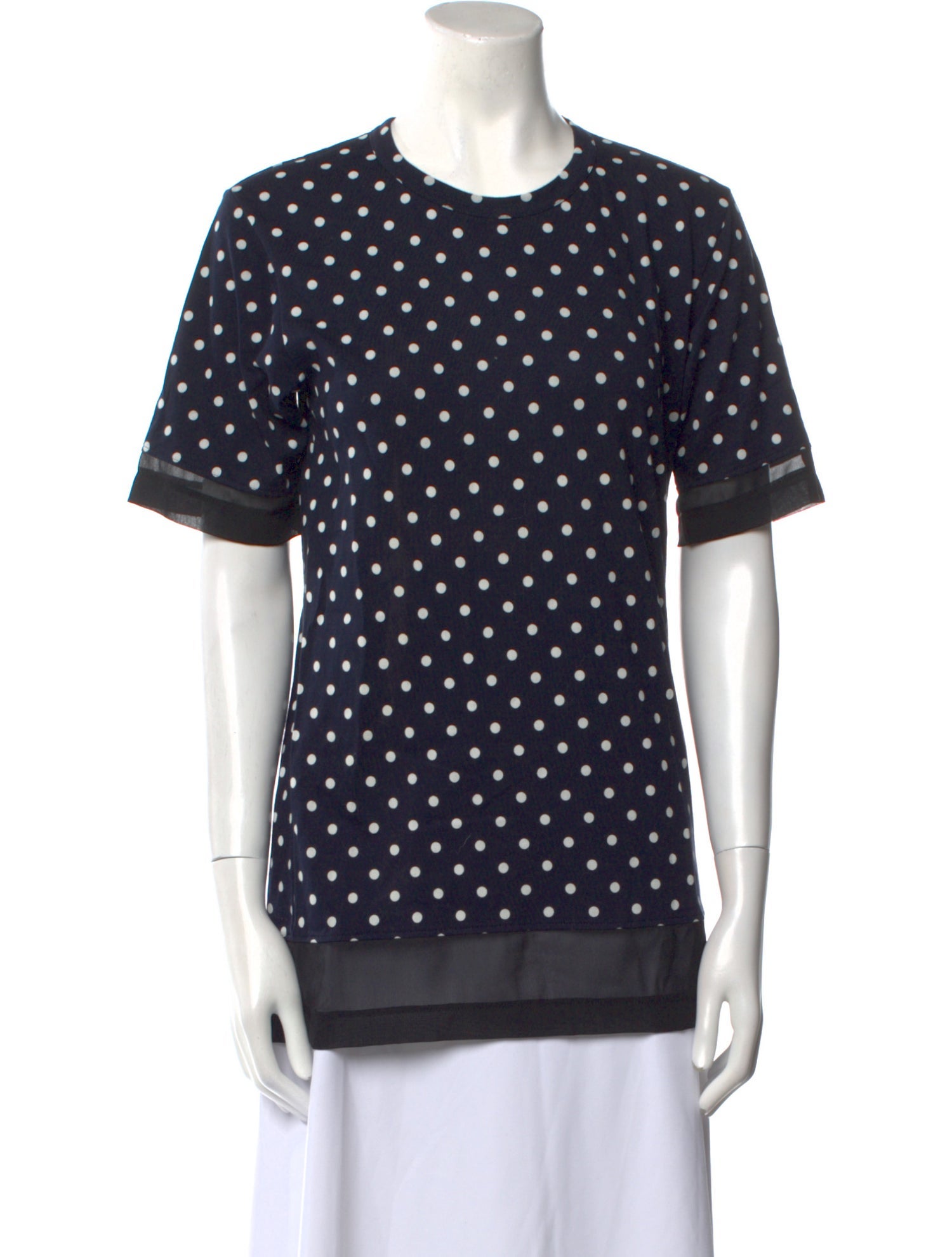 Comme des Garçons Polka Dot Print Crew Neck T-Shirt