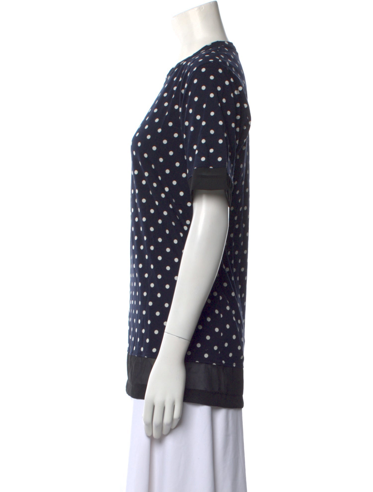 Comme des Garçons Polka Dot Print Crew Neck T-Shirt