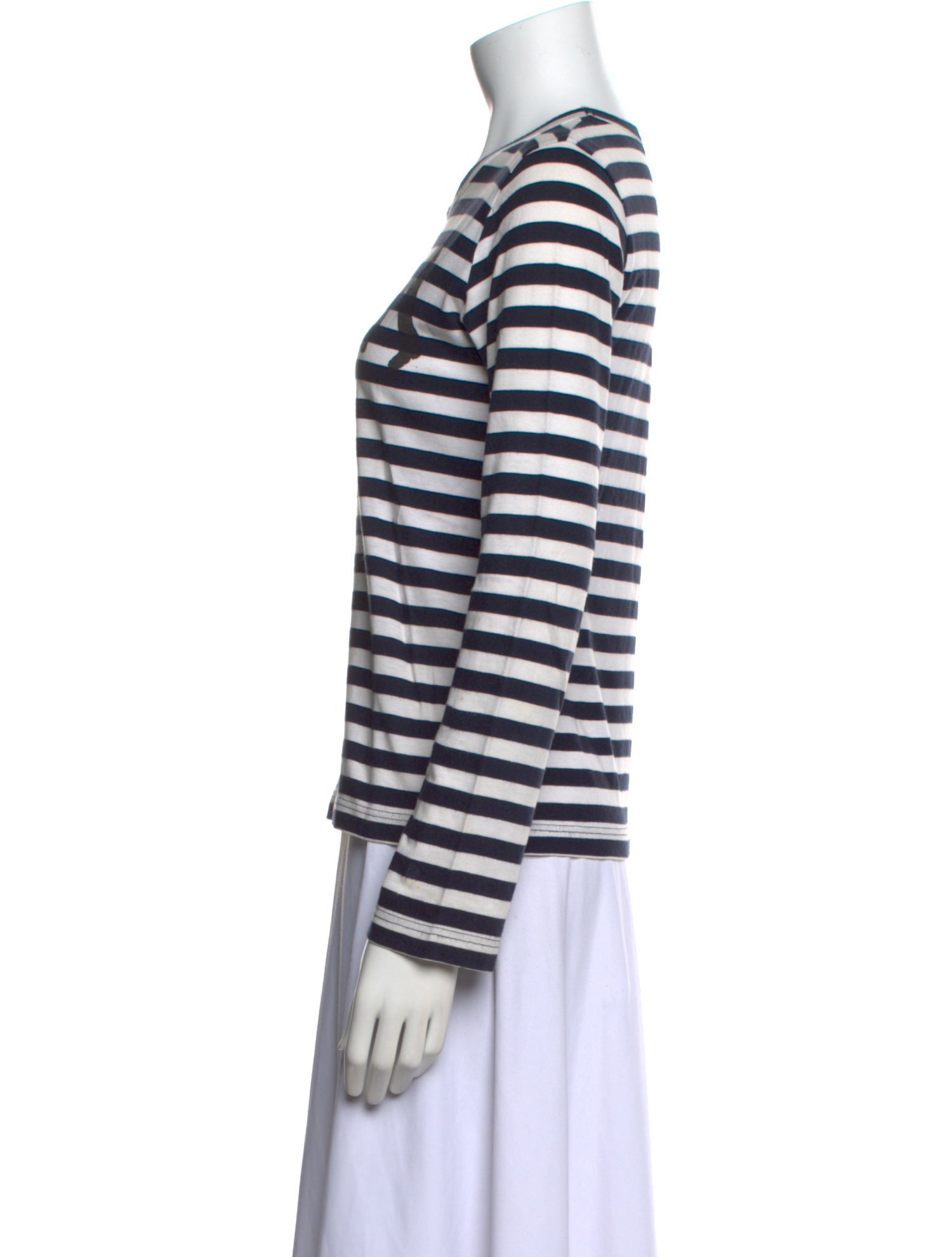 Comme des Garçons Comme des Garçons Striped Crew Neck Top