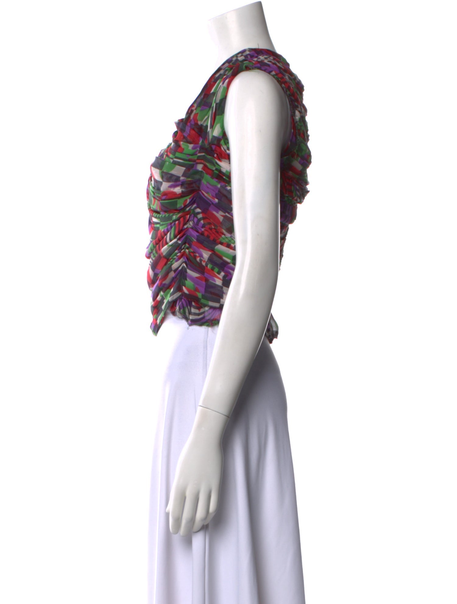 Comme des Garçons Printed Square Neckline Crop Top