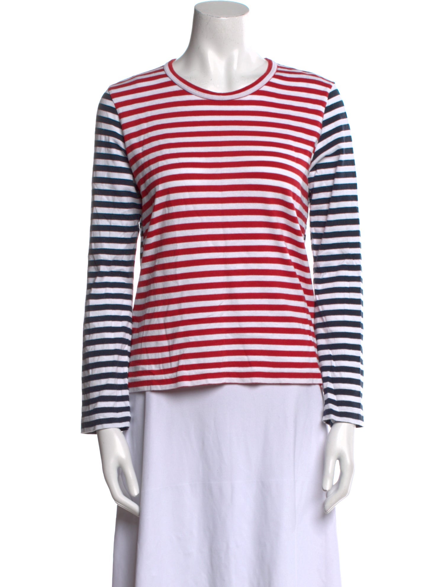 Comme des Garçons Comme des Garçons Striped Crew Neck Top