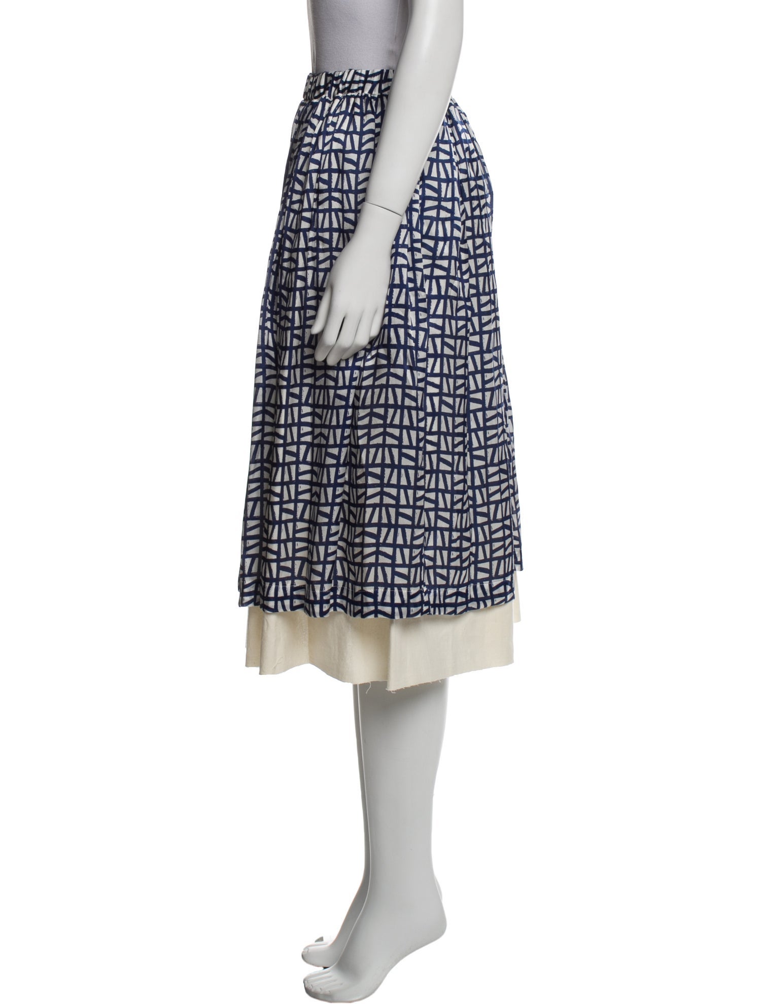 Comme des Garçons Silk Midi Length Skirt