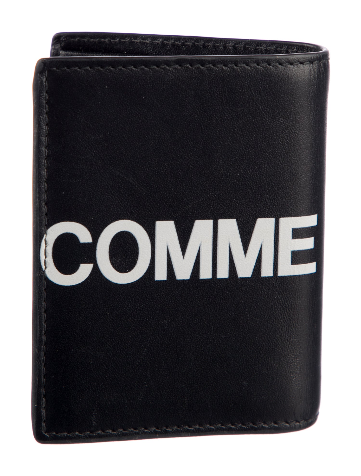 Comme des Garçons Leather Graphic Print Bifold Wallet