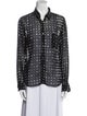 Comme des Garçons Polka Dot Print Long Sleeve Button-Up Top