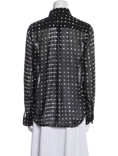 Comme des Garçons Polka Dot Print Long Sleeve Button-Up Top