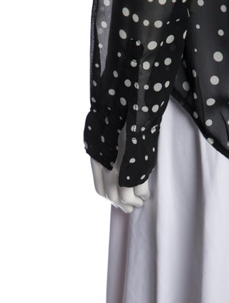Comme des Garçons Polka Dot Print Long Sleeve Button-Up Top
