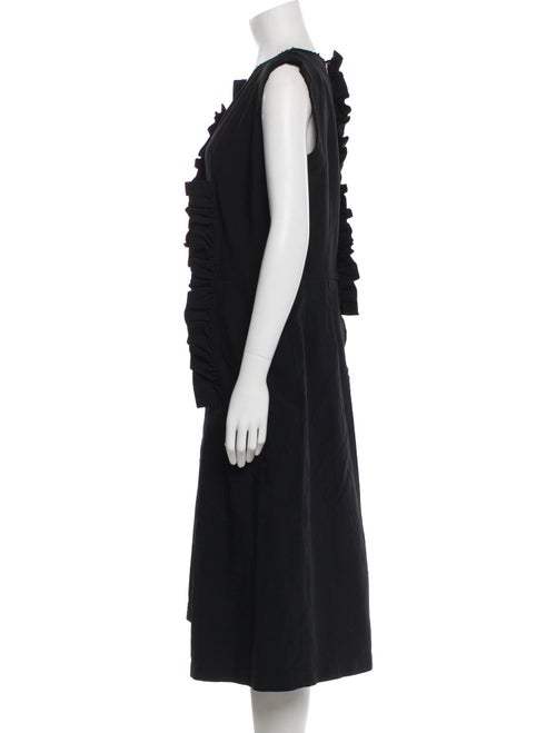 Comme des Garçons V-Neck Midi Length Dress