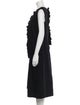 Comme des Garçons V-Neck Midi Length Dress