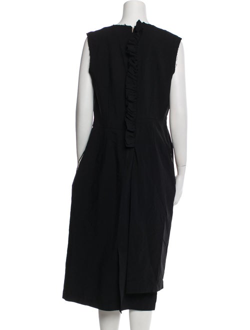 Comme des Garçons V-Neck Midi Length Dress