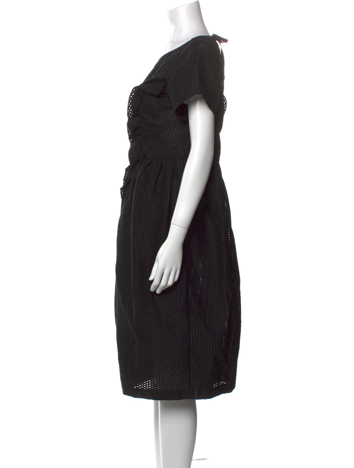 Comme des Garçons Bateau Neckline Knee-Length Dress