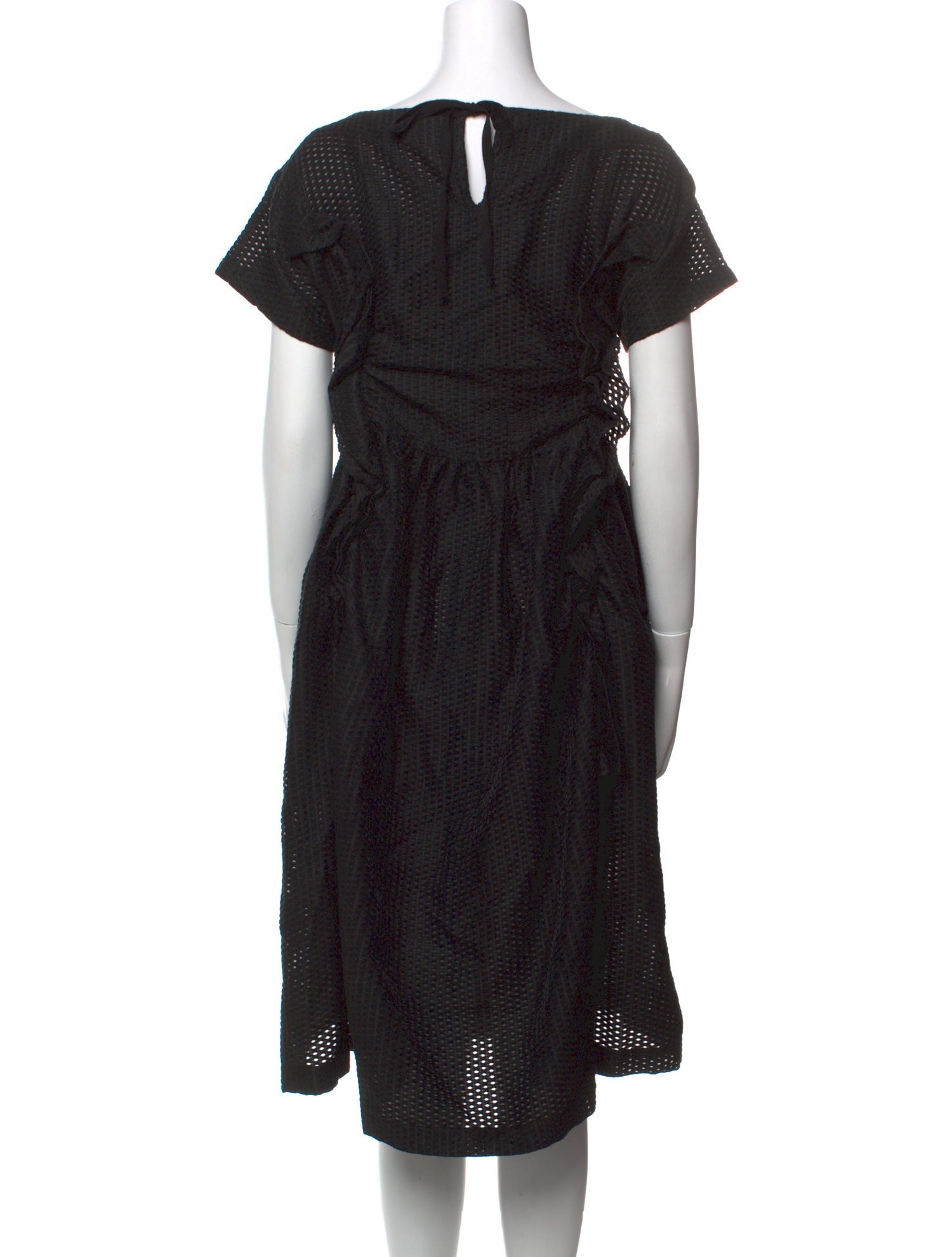 Comme des Garçons Bateau Neckline Knee-Length Dress