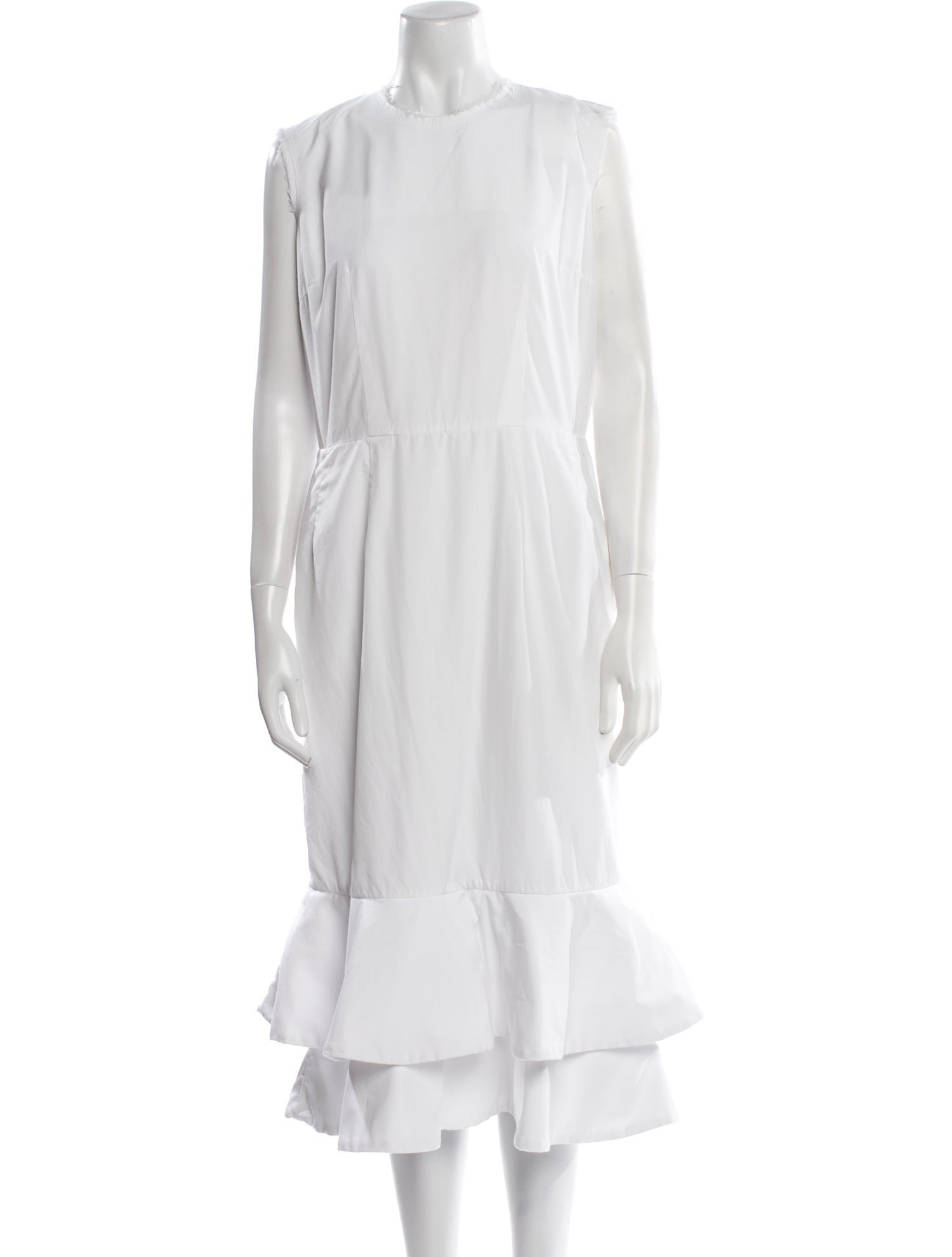 Comme des Garçons Crew Neck Midi Length Dress