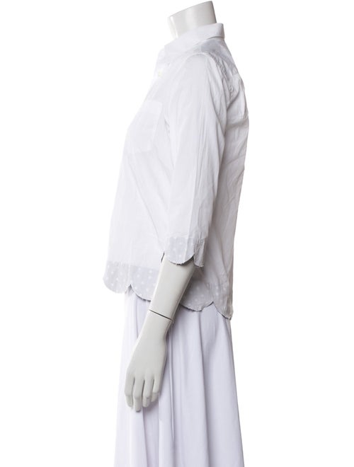 Comme des Garçons Three-Quarter Sleeve Button-Up Top