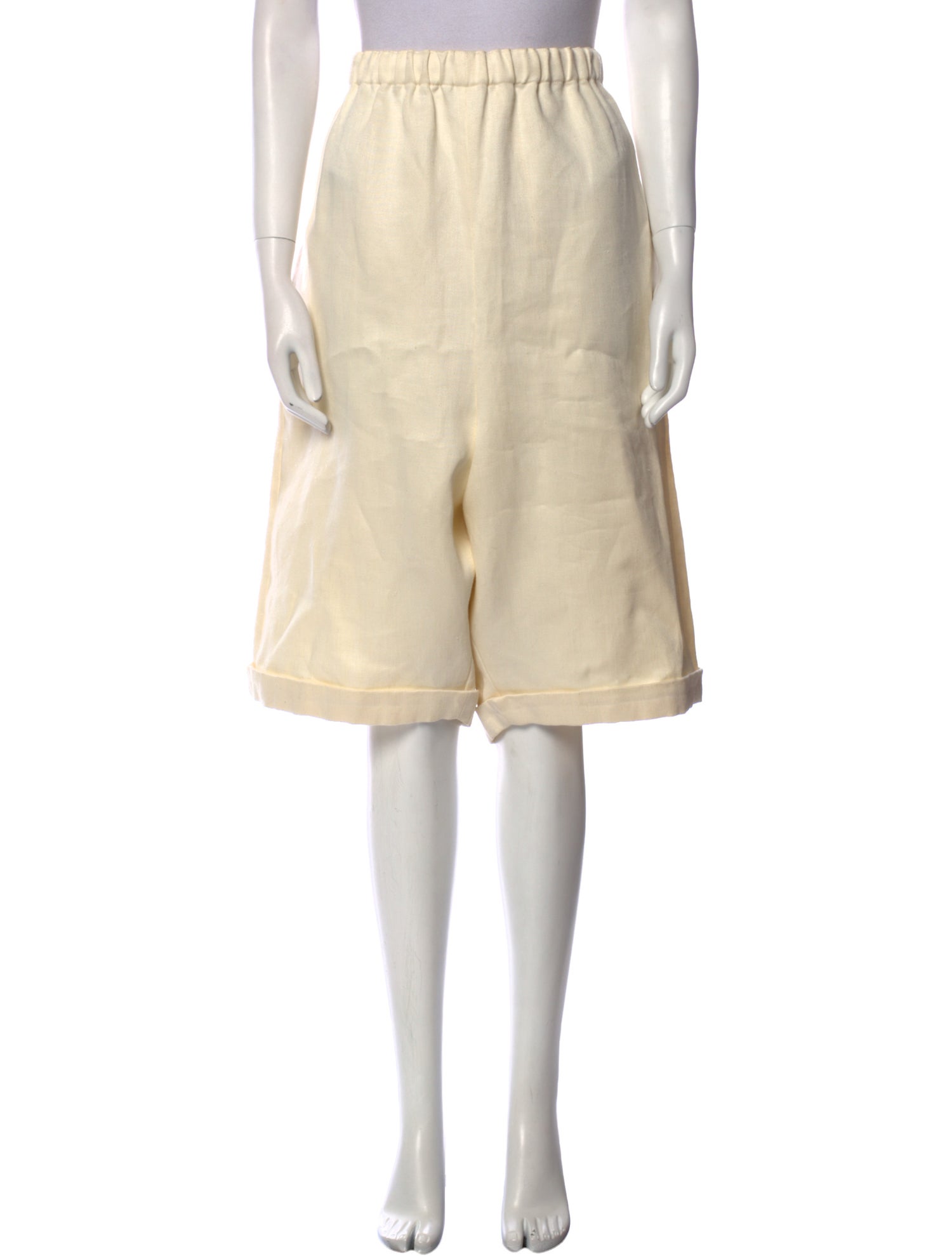 Comme des Garçons Linen Knee-Length Shorts