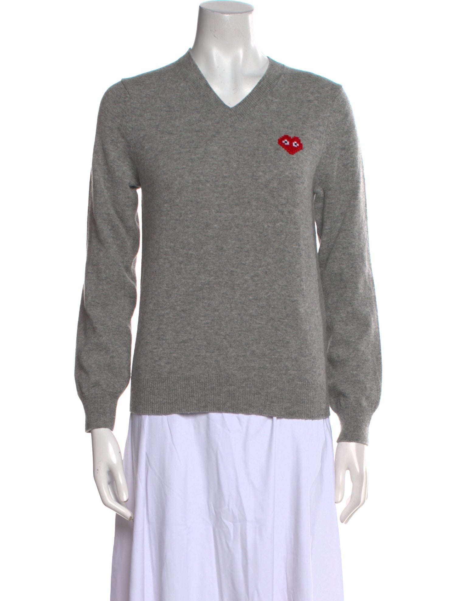 Comme des Garçons Play Wool V-Neck Sweater