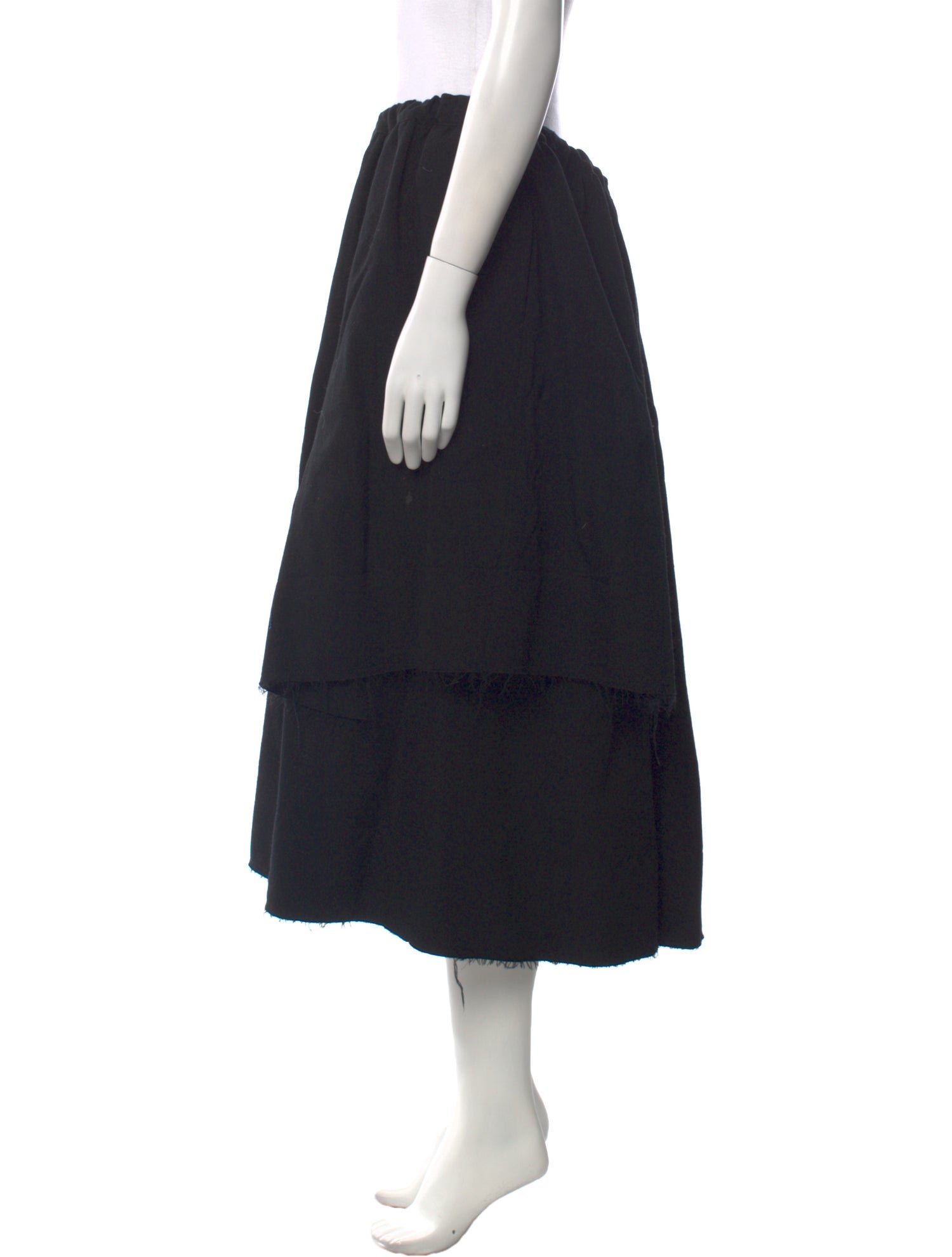 Comme des Garçons Pleated Accents Knee-Length Skirt