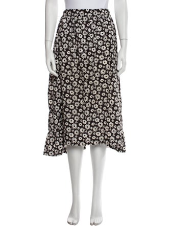 Comme des Garçons Comme des Garçons Floral Print Midi Length Skirt
