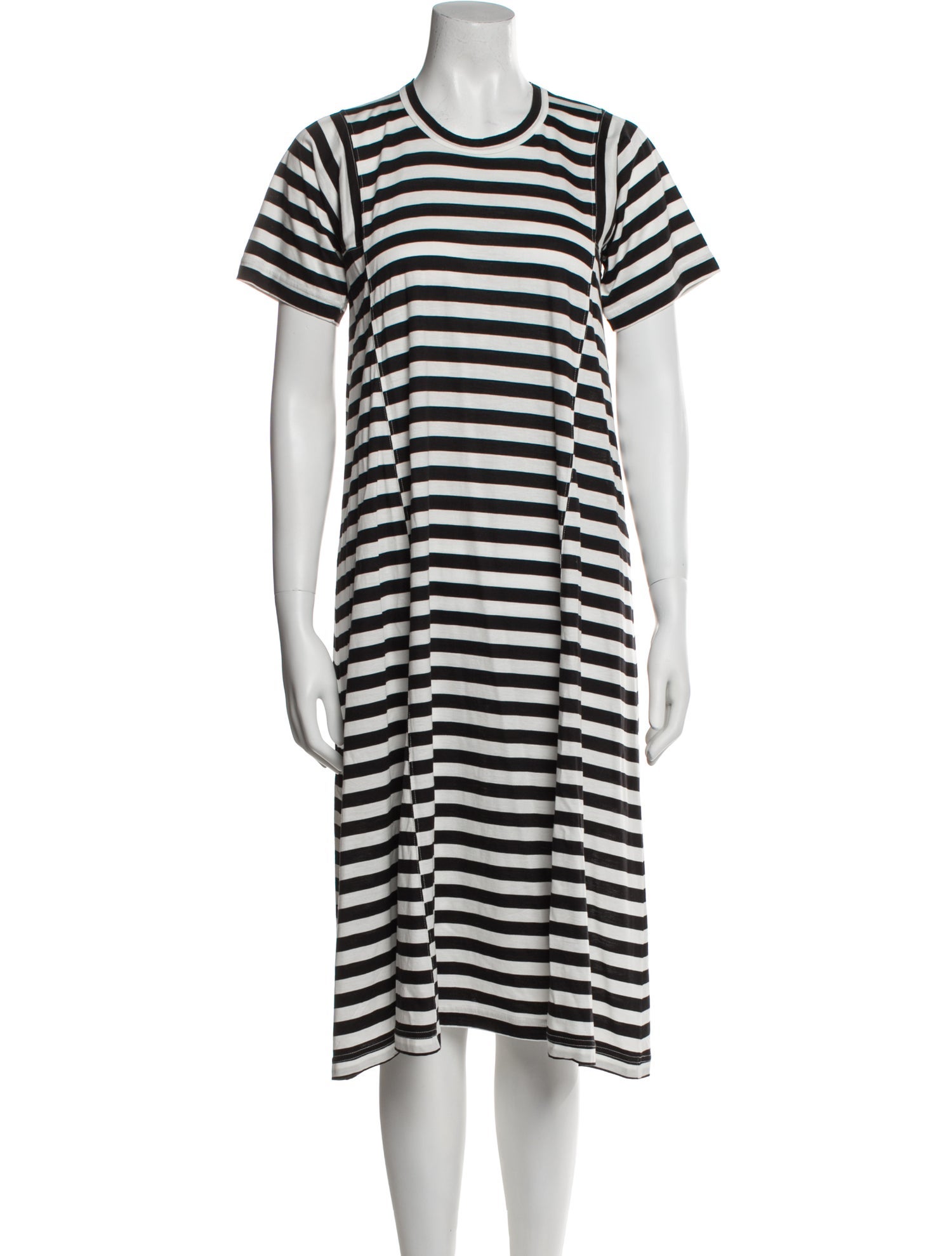Comme des Garçons Comme des Garçons Striped Midi Length Dress