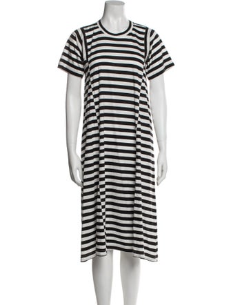 Comme des Garçons Comme des Garçons Striped Midi Length Dress