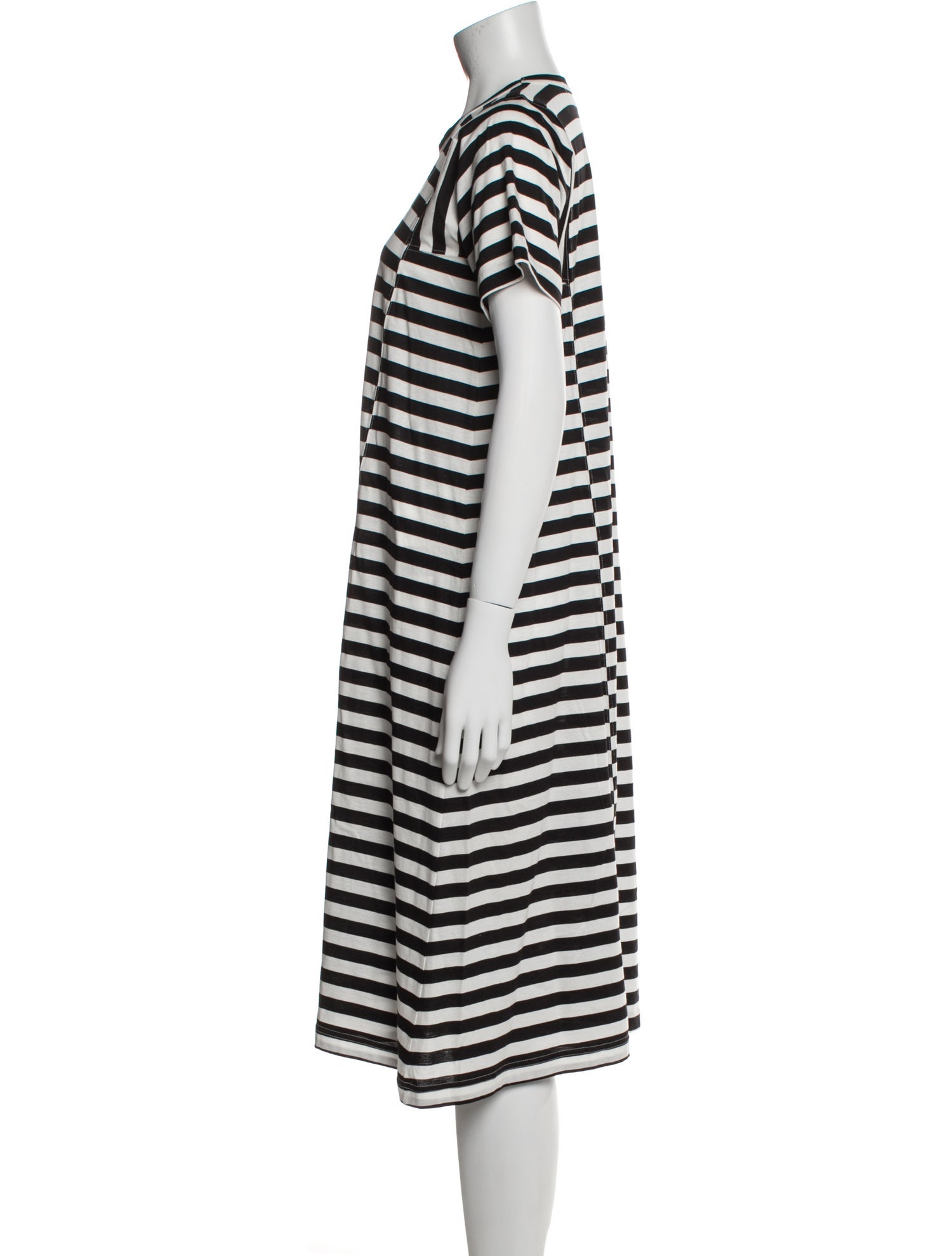 Comme des Garçons Comme des Garçons Striped Midi Length Dress