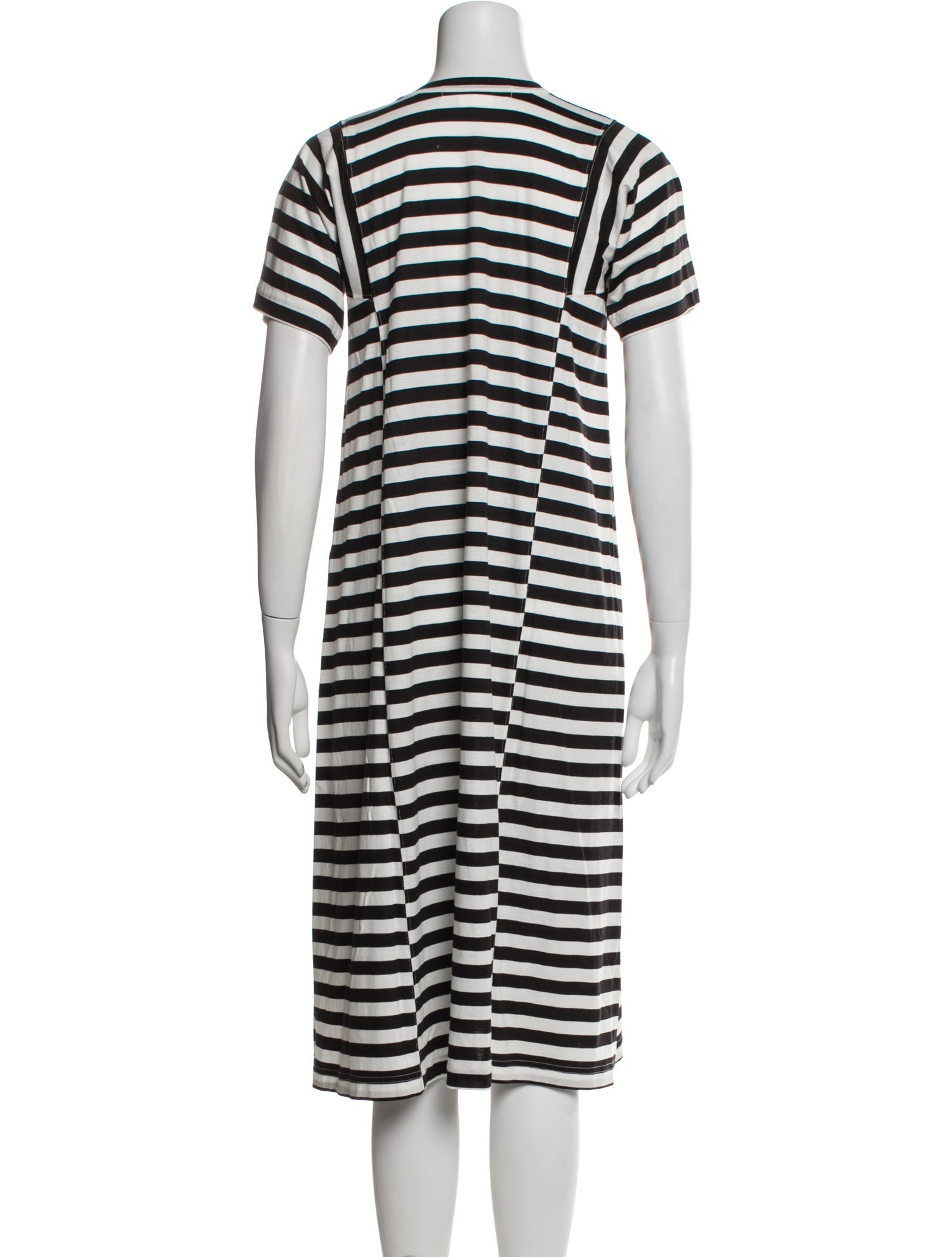 Comme des Garçons Comme des Garçons Striped Midi Length Dress