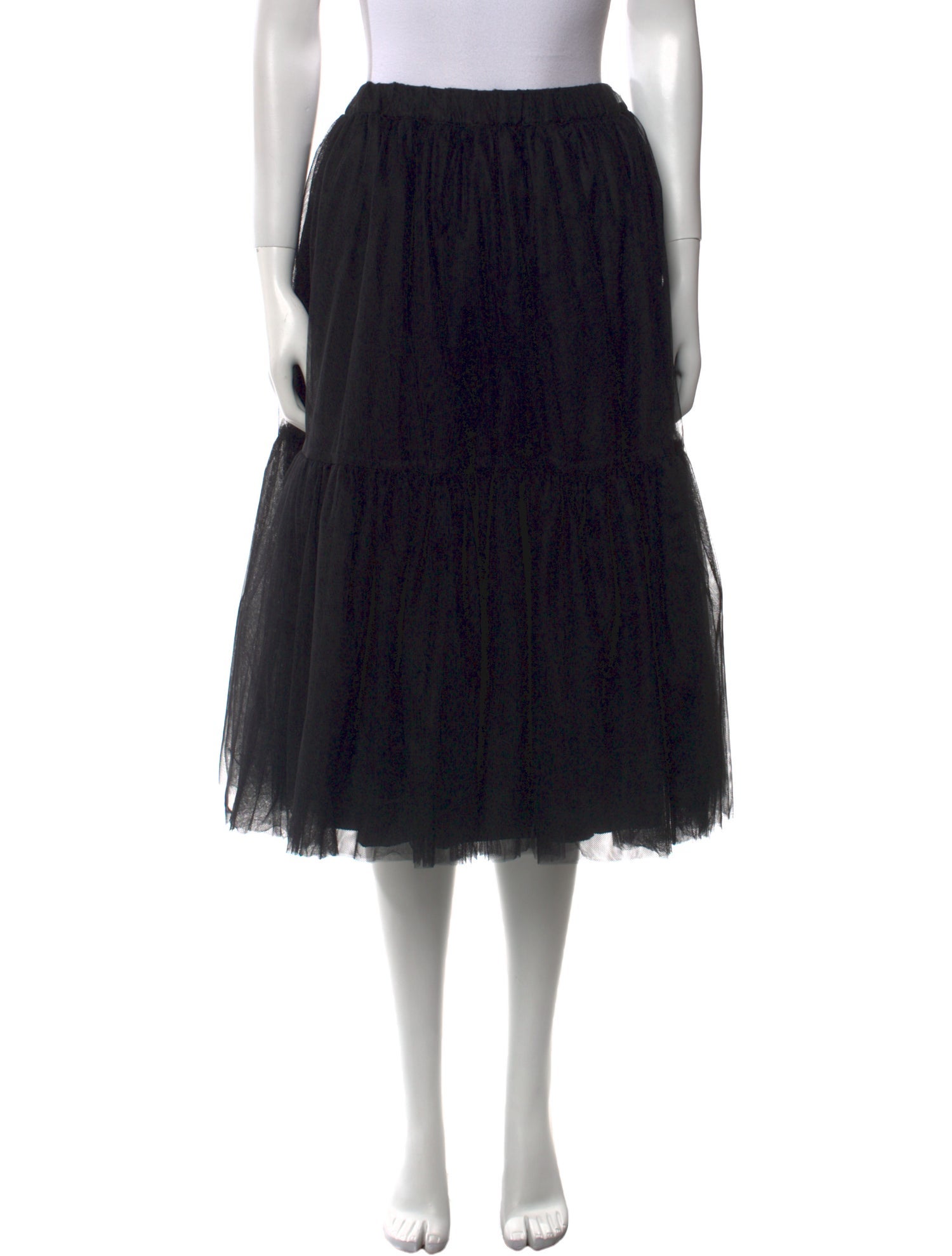 Comme des Garçons Comme des Garçons Ruffle Embellishment Knee-Length Skirt