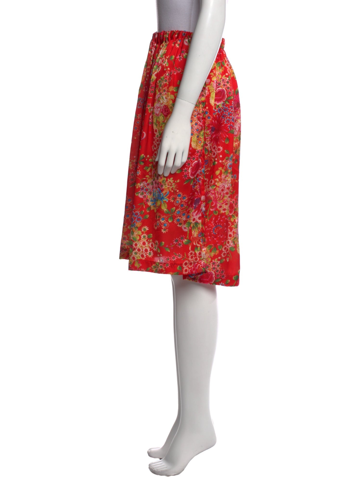 Comme des Garçons Comme des Garçons Floral Print Knee-Length Skirt