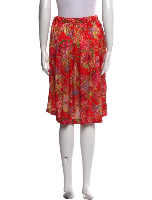 Comme des Garçons Comme des Garçons Floral Print Knee-Length Skirt