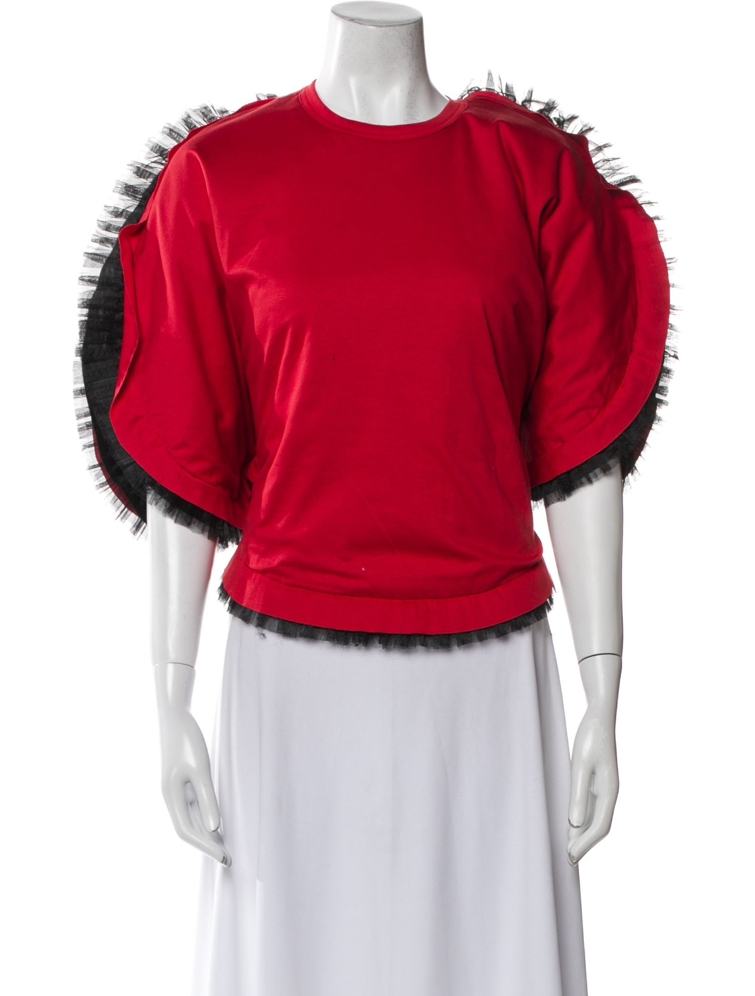 Comme des Garçons Crew Neck Short Sleeve Crop Top