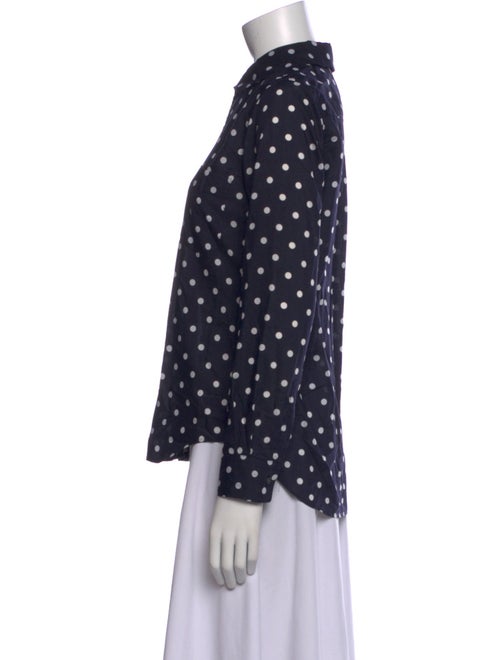 Comme des Garçons Polka Dot Print Long Sleeve Button-Up Top