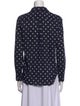 Comme des Garçons Polka Dot Print Long Sleeve Button-Up Top