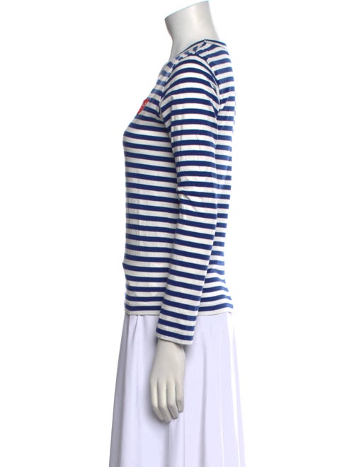 Comme des Garçons Play Striped Crew Neck Top