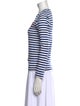 Comme des Garçons Play Striped Crew Neck Top