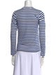 Comme des Garçons Play Striped Crew Neck Top